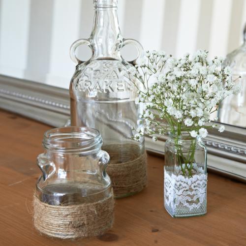 idee-recyclage-deco-pots Bocaux et bouteilles en verre recyclés